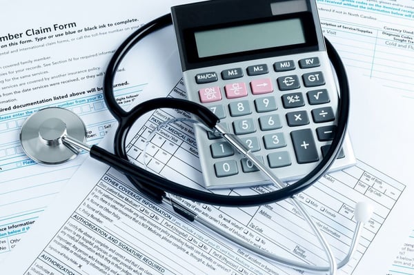 Healthcare medical billing and finances concept