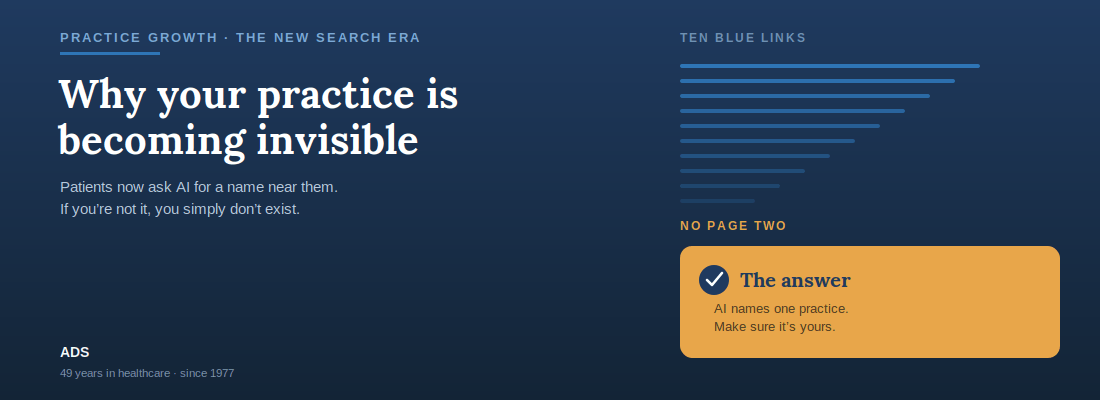 Why your practice is becoming invisible, and SEO alone won’t fix it